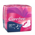 Прокладки , Carefree (Кэфри) 10 шт ультра найт плюс