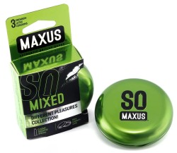 Презервативы Maxus Микс классические + ультратонкие + точечно-ребристые 3 шт.